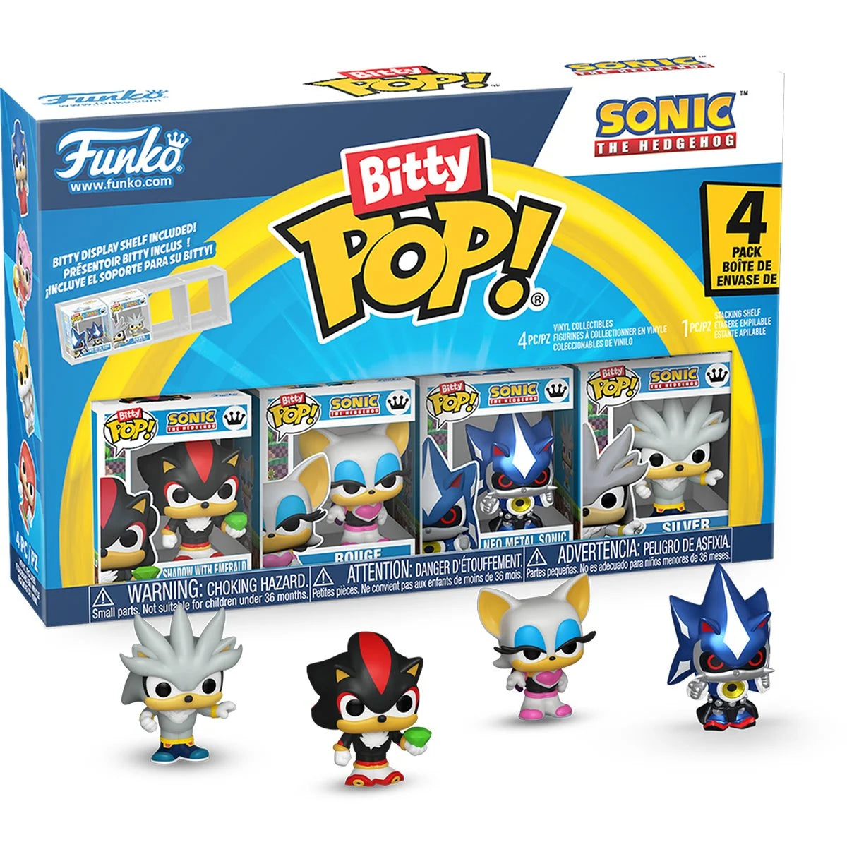 Image of Sonic the Hedgehog Shadow Funko Bitty Pop! Mini-Figure 4-Pack