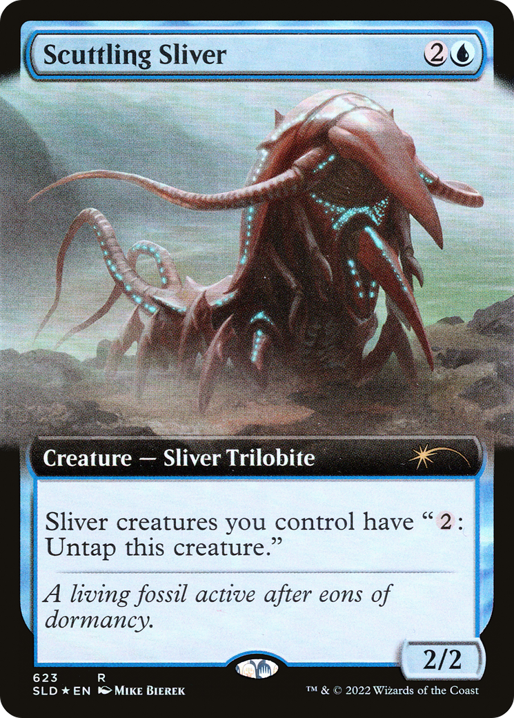 Image of Scuttling Sliver (Extended Art) (SLD-623) - Secret Lair Drop: (Extended Art) Foil