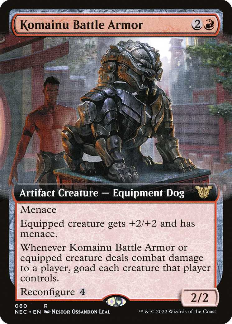 Image of Komainu Battle Armor (Extended Art) (NEC-060) - Neon Dynasty Commander: (Extended Art)