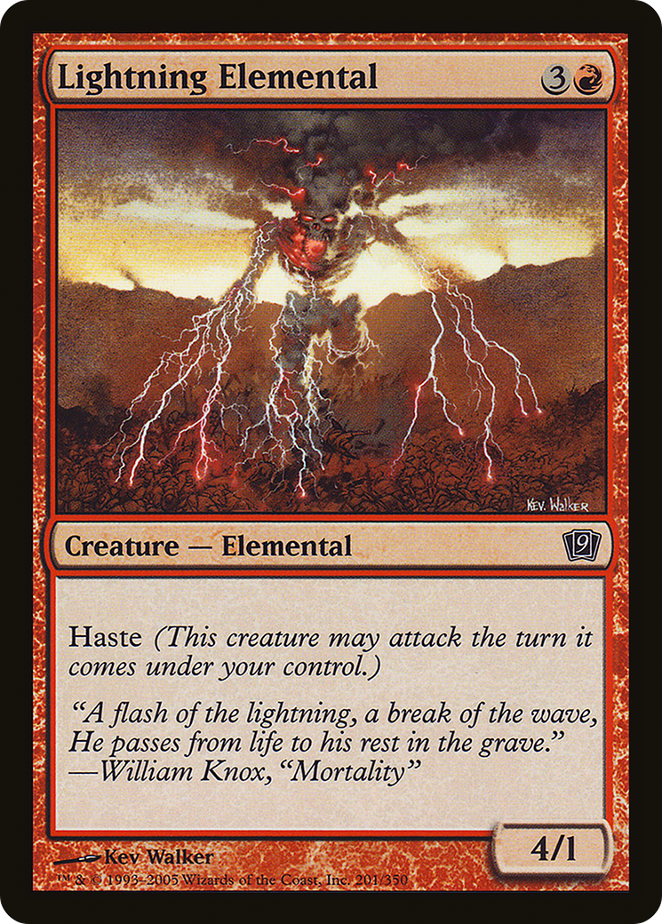 Image of Lightning Elemental (9ED-201) - 9th Edition