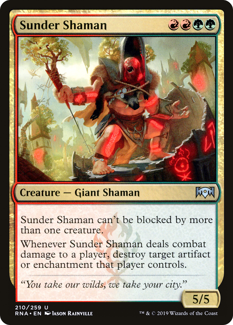 Image of Sunder Shaman (RNA-210) - Ravnica Allegiance