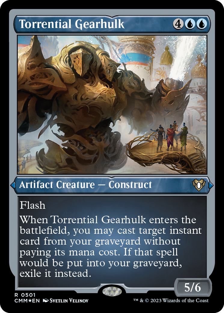 Image of Torrential Gearhulk (CMM-501) - Commander Masters Etched Foil