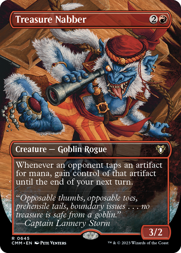 Image of Treasure Nabber (Borderless) (CMM-645) - Commander Masters (Borderless) Foil