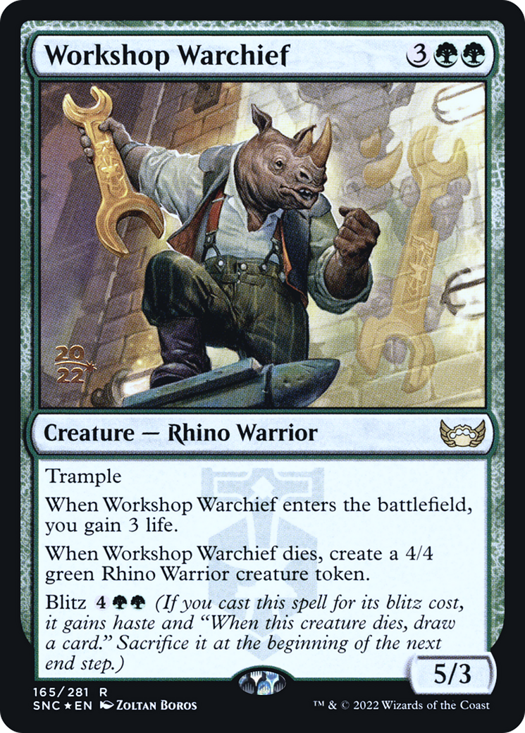 Image of Workshop Warchief (PRE-165) - Streets of New Capenna Promos Foil
