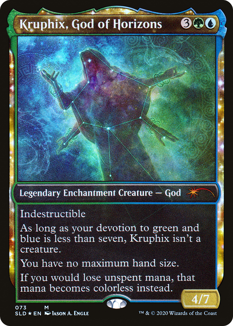 Image of Kruphix, God of Horizons (SLD-073) - Secret Lair Drop: (enchantment, Showcase) Foil