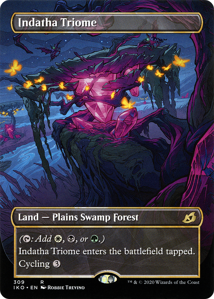 Image of Indatha Triome (Showcase) (IKO-309) - Ikoria: Lair of Behemoths: (Showcase) (Borderless) Foil