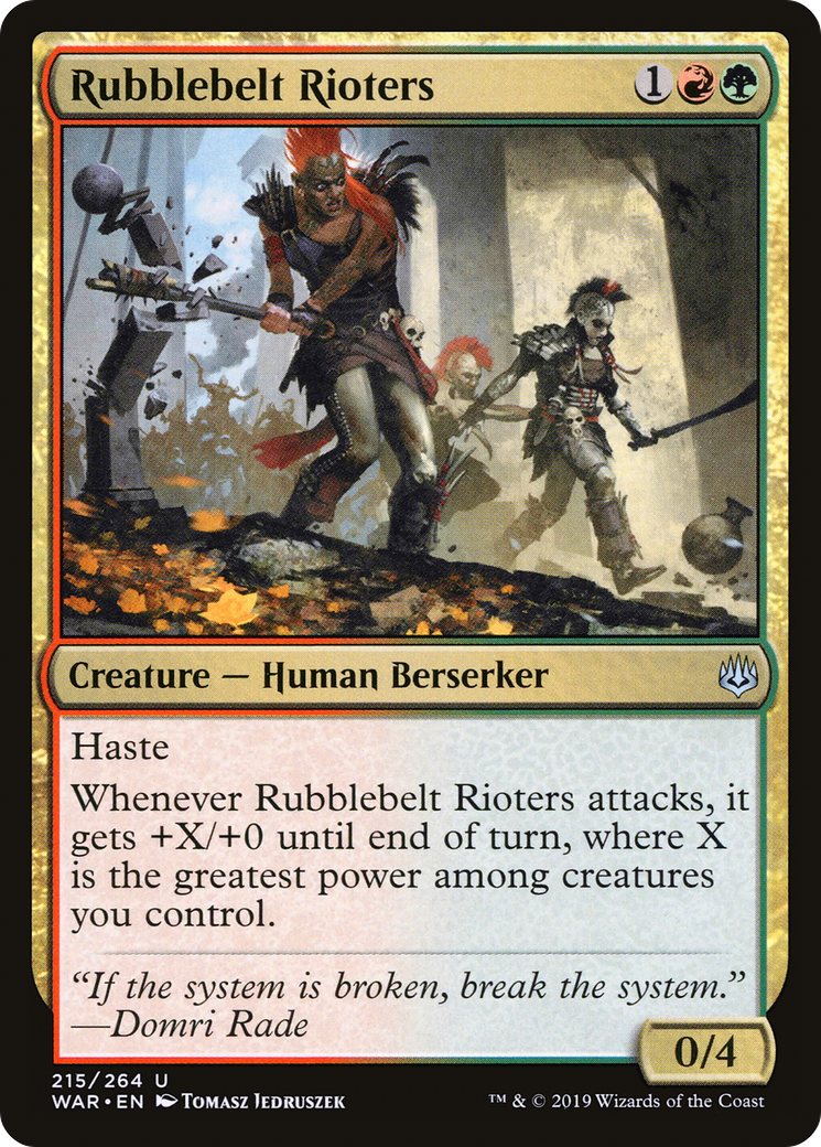 Image of Rubblebelt Rioters (WAR-215) - War of the Spark Foil