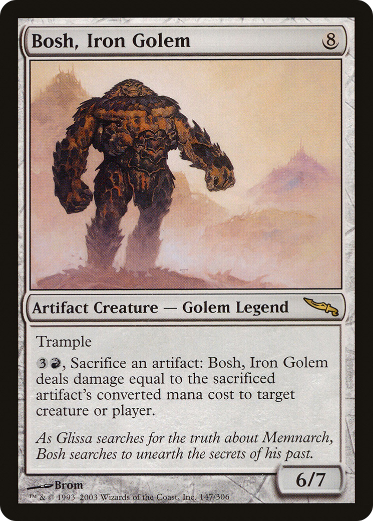 Image of Bosh, Iron Golem (MRD-147) - Mirrodin Foil