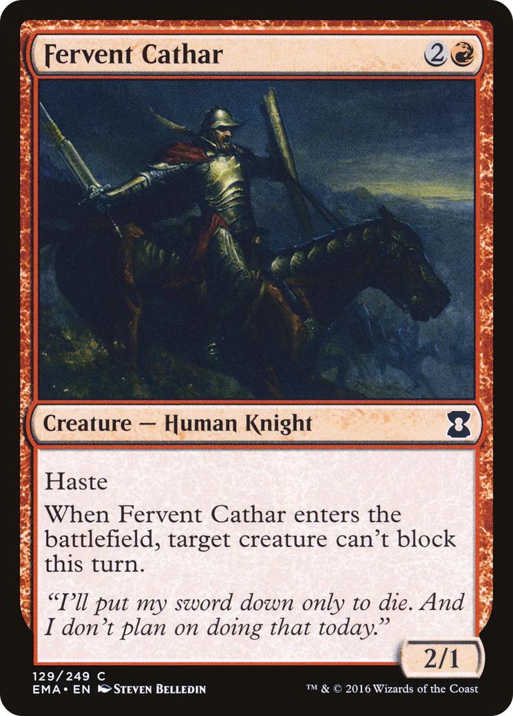 Image of Fervent Cathar (EMA-129) - Eternal Masters Foil