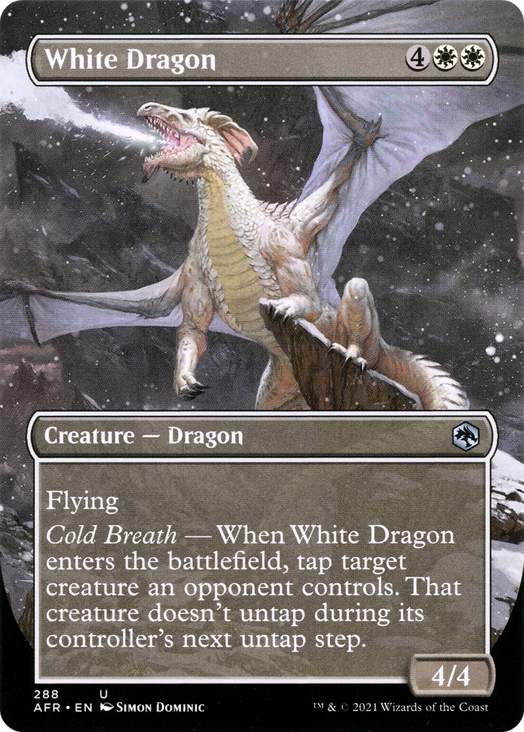 Image of White Dragon (Borderless) (AFR-288) - Adventures in the Forgotten Realms (Borderless)
