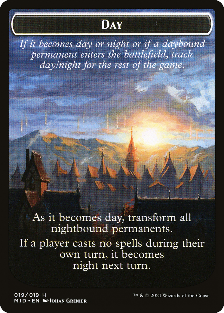 Image of Day // Night (TMID-019) - Innistrad: Midnight Hunt Tokens