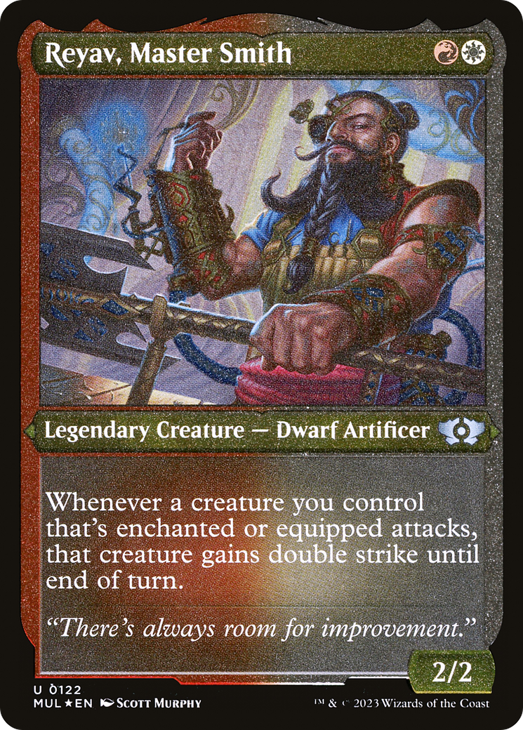 Image of Reyav, Master Smith (Foil Etched) (MUL-122) - Multiverse Legends Foil