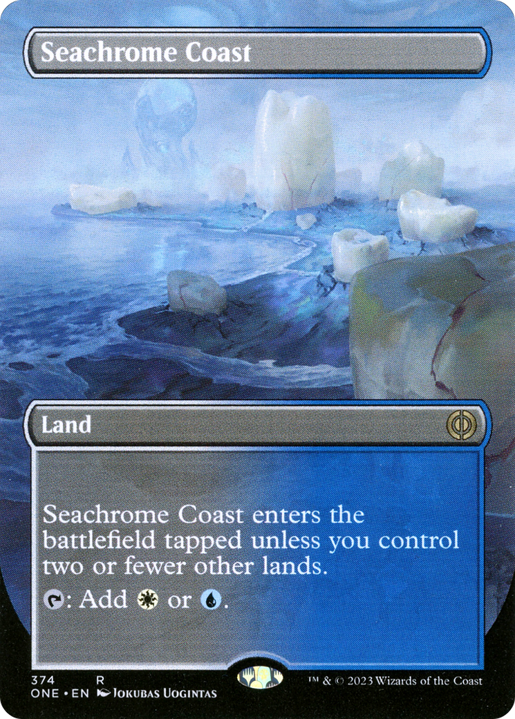 Image of Seachrome Coast (Borderless) (ONE-374) - Phyrexia: All Will Be One (Borderless)