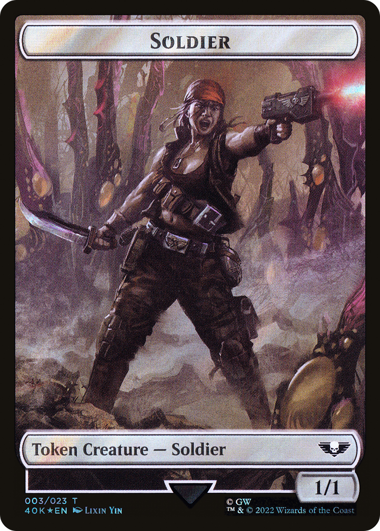 Image of Soldier (T40K-03★) - Warhammer 40,000 Tokens Foil