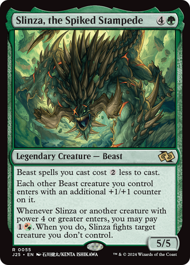 Image of Slinza, the Spiked Stampede (Anime) (J25-055) - Foundations Jumpstart