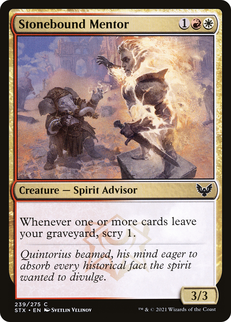 Image of Stonebound Mentor (STX-239) - Strixhaven: School of Mages Foil
