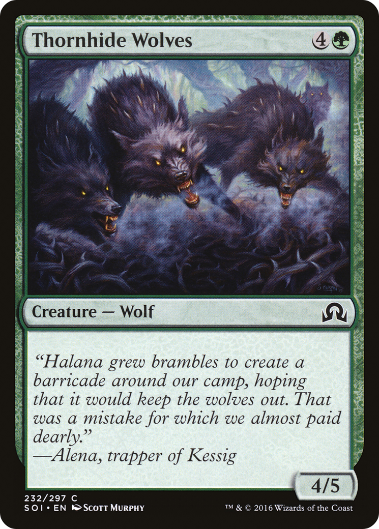Image of Thornhide Wolves (SOI-232) - Shadows over Innistrad