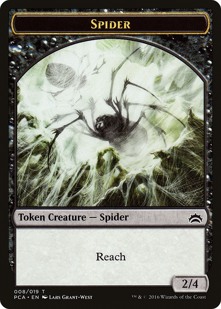 Image of Spider // Saproling Double-sided Token (PCA-008) - Planechase Anthology Tokens