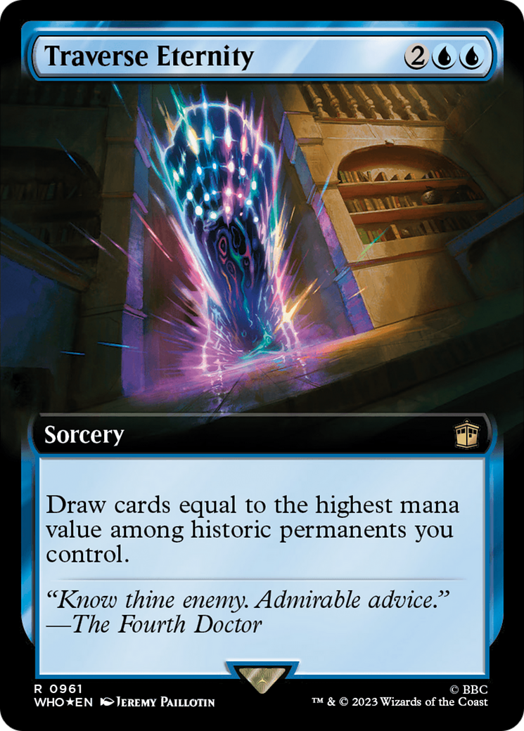 Image of Traverse Eternity (Extended Art) (Surge Foil) (WHO-961) - Doctor Who: (Extended Art) Foil