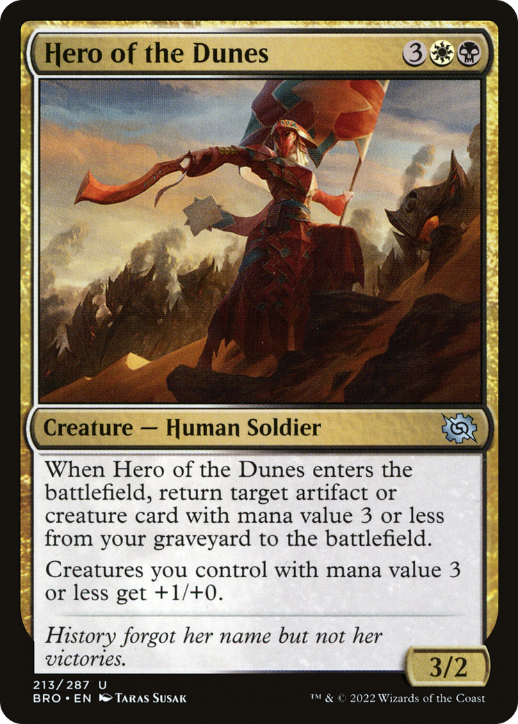 Image of Hero of the Dunes (BRO-213) - The Brothers' War Foil