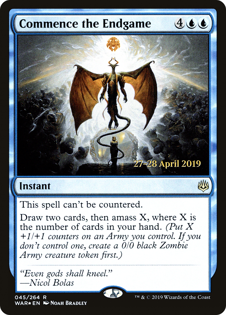 Image of Commence the Endgame (PRE-45S) - War of the Spark Promos Foil
