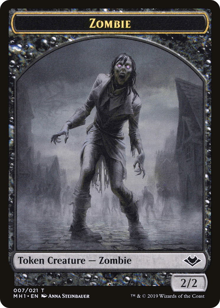 Image of Zombie Token (007) (MH1-007) - Modern Horizons Tokens Foil