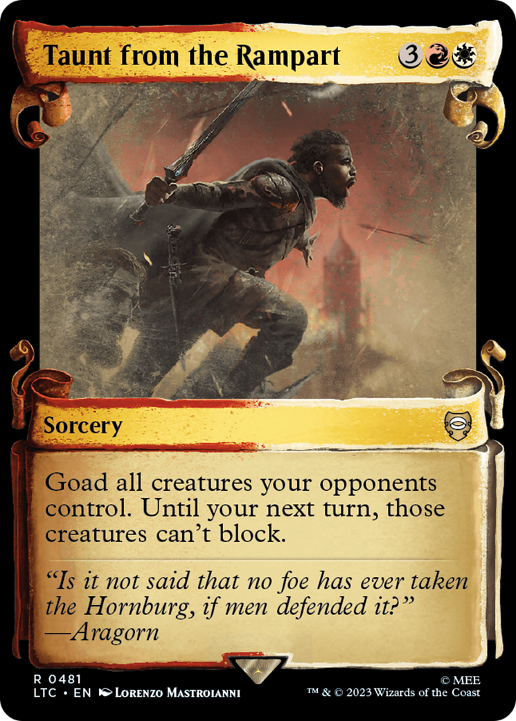 Image of Taunt from the Rampart (Showcase Scrolls) (LTC-481) - Tales of Middle-earth Commander: (Showcase)