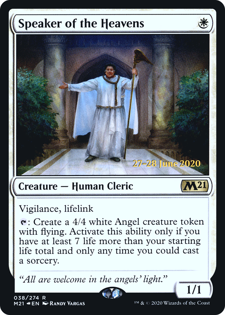 Image of Speaker of the Heavens (PRE-38S) - Core Set 2021 Promos Foil