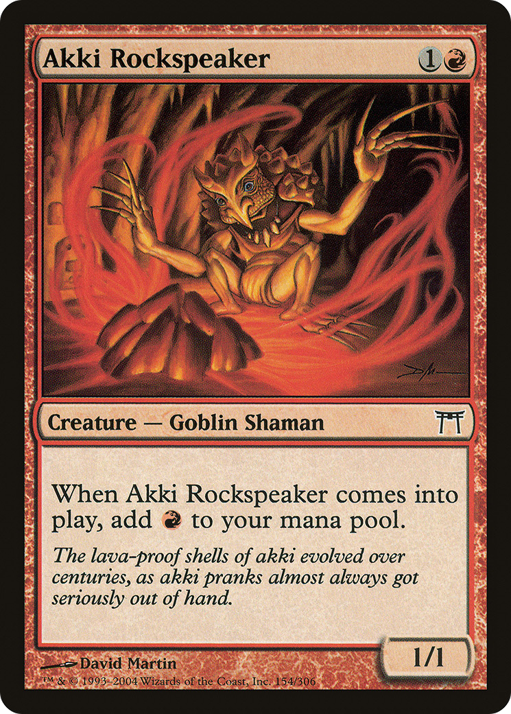 Image of Akki Rockspeaker (CHK-154) - Champions of Kamigawa