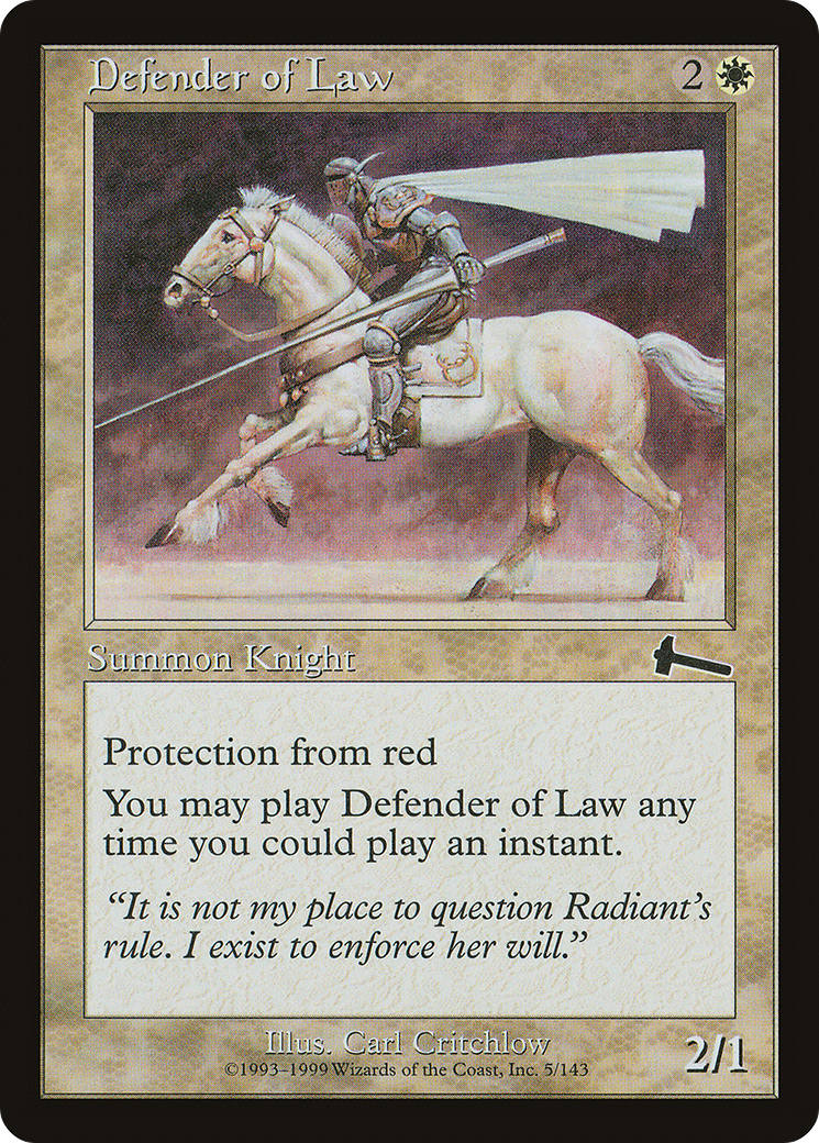 Image of Defender of Law (ULG-005) - Urza's Legacy