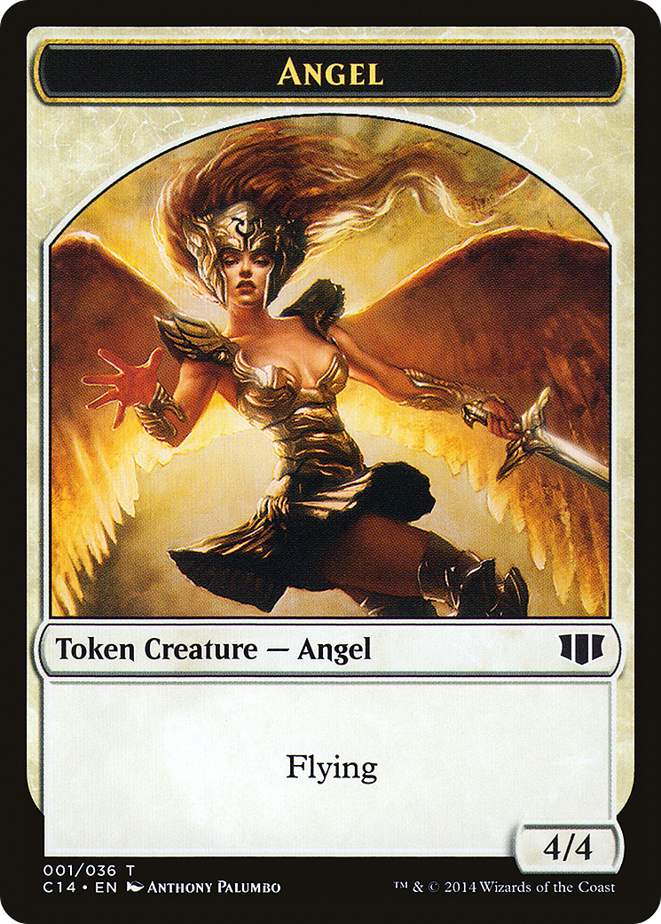 Image of Angel // Cat Double-sided Token (C14-001) - Commander 2014 Tokens