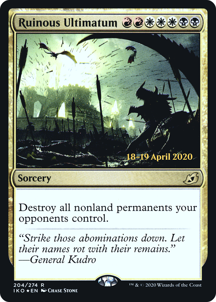 Image of Ruinous Ultimatum (PRE-204S) - Ikoria: Lair of Behemoths Promos Foil