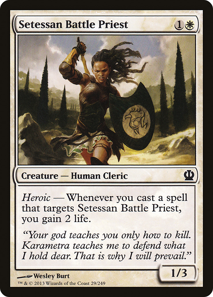 Image of Setessan Battle Priest (THS-029) - Theros Foil