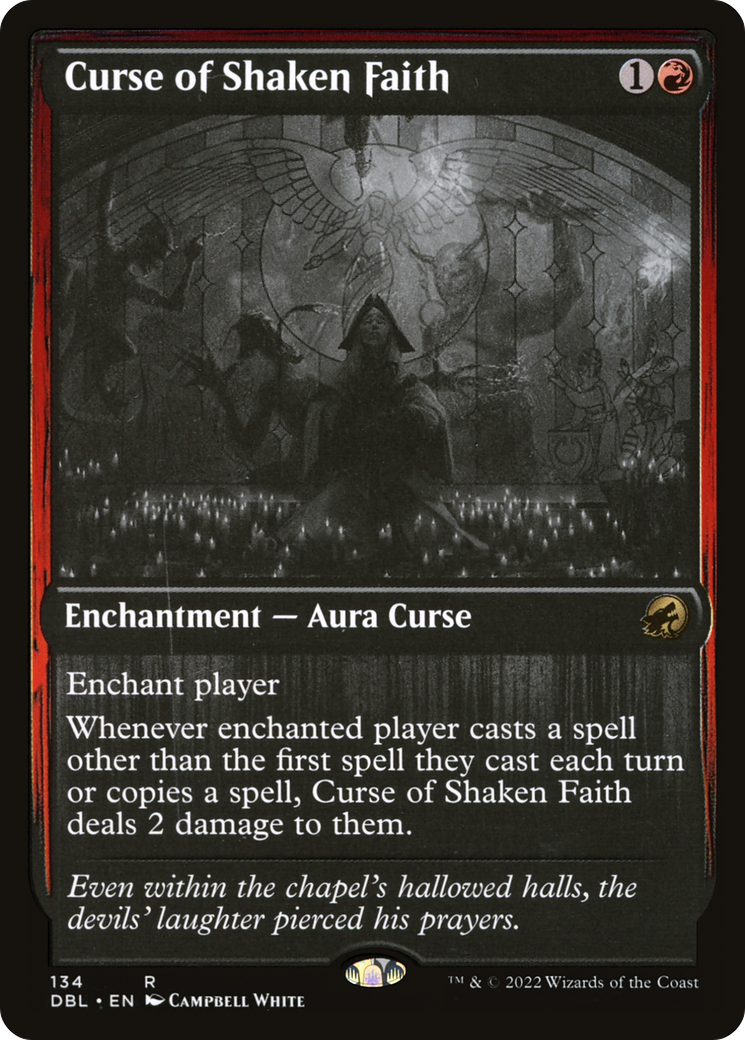 Image of Curse of Shaken Faith (DBL-134) - Innistrad: Double Feature Foil