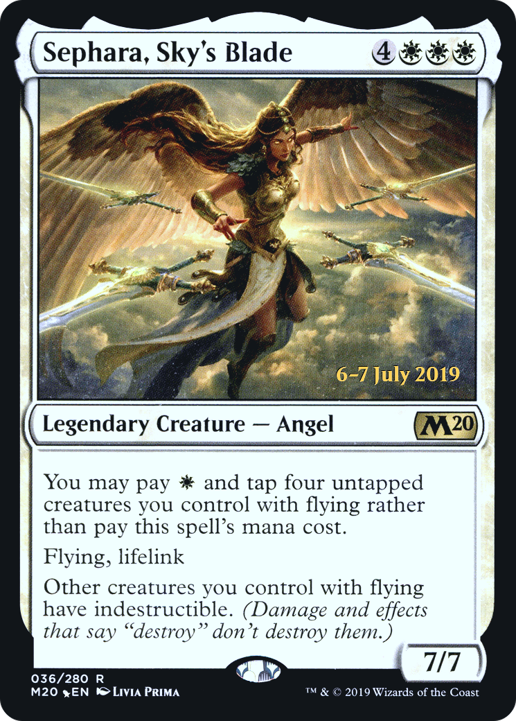 Image of Sephara, Sky's Blade (PRE-36S) - Core Set 2020 Promos Foil