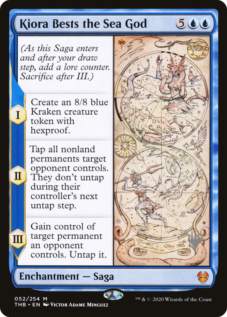 Image of Kiora Bests the Sea God (PPTHB-52P) - Theros Beyond Death Promos Foil