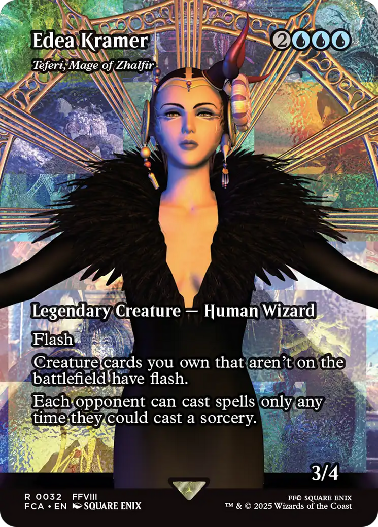 Image of Edea Kramer - Teferi, Mage of Zhalfir (Showcase) (FCA-032) - FINAL FANTASY: Through the Ages / Edea Kramer (Borderless) Foil