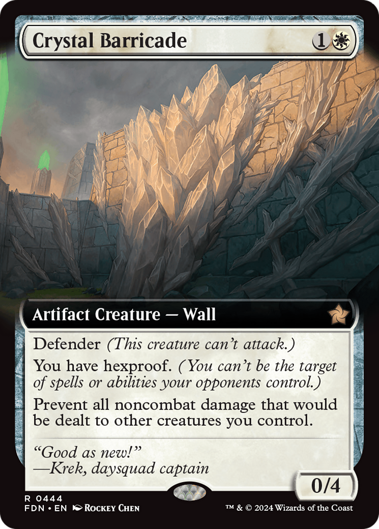 Image of Crystal Barricade (Extended Art) (FDN-444) - Foundations: (Extended Art) Foil