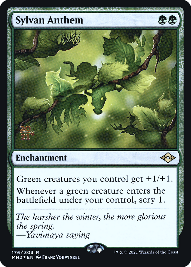 Image of Sylvan Anthem (PRE-176S) - Modern Horizons 2 Promos Foil