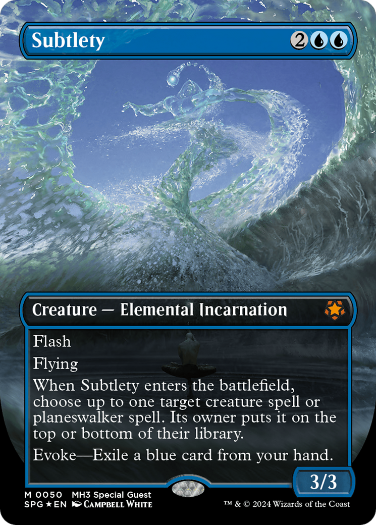 Image of Subtlety (Borderless) (Textured Foil) (SPG-050) - Special Guests (Borderless) Foil