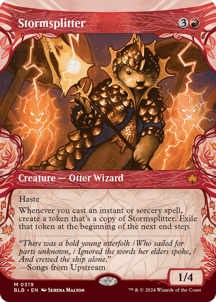 Image of Stormsplitter (Showcase) (BLB-319) - Bloomburrow: (Showcase) (Borderless)