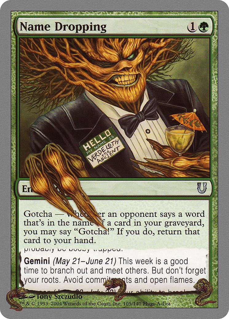 Image of Name Dropping (UNH-105) - Unhinged
