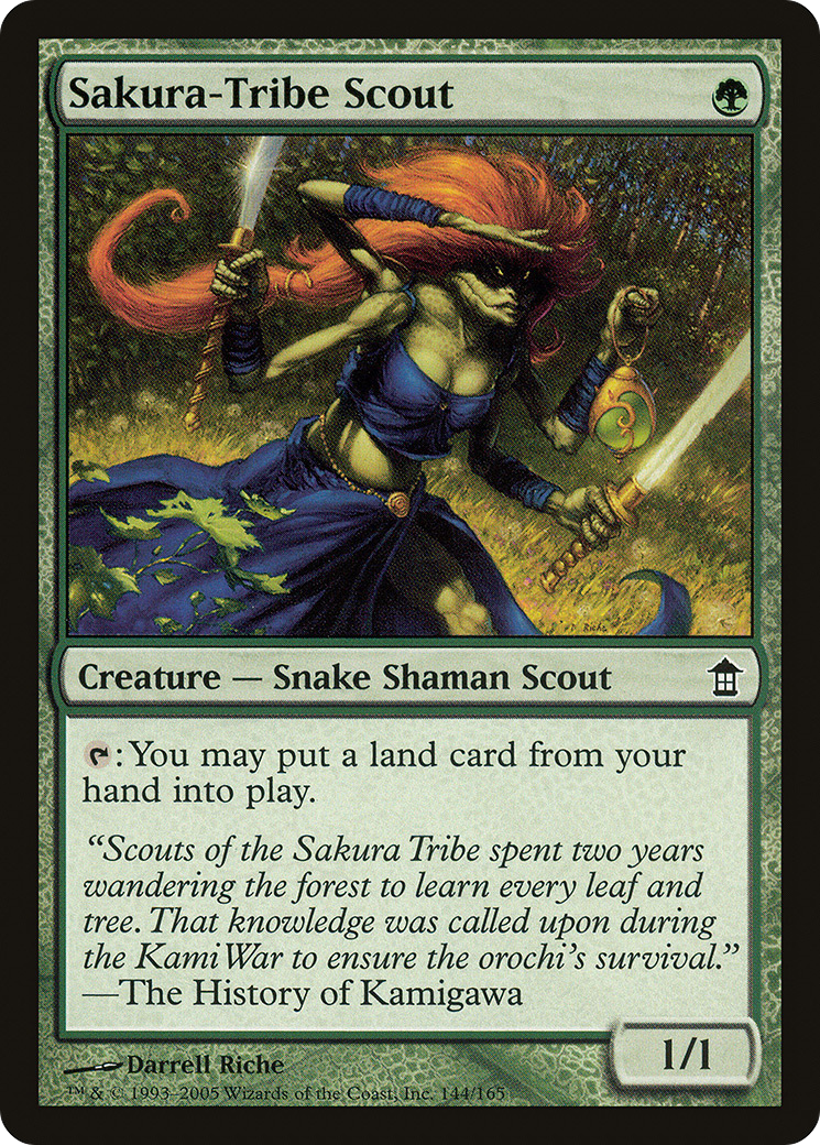 Image of Sakura-Tribe Scout (SOK-144) - Saviors of Kamigawa Foil