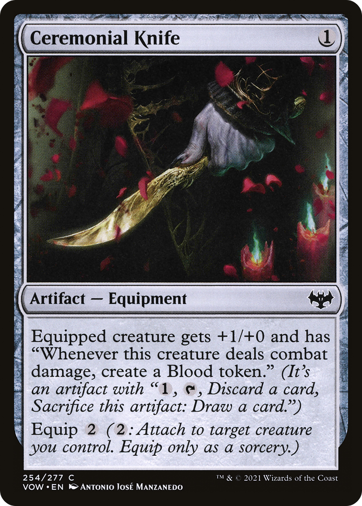 Image of Ceremonial Knife (VOW-254) - Innistrad: Crimson Vow Foil
