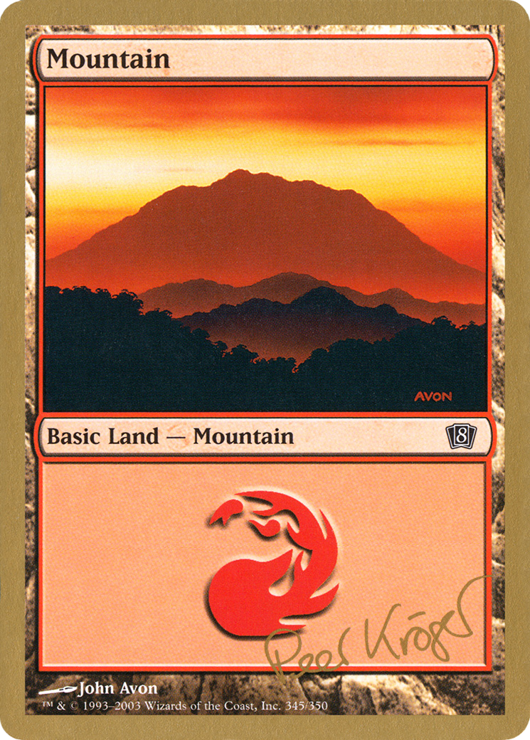 Image of Mountain (345) - 2003 Peer Kroger (8ED) (WCD-PK345) - World Championship Decks 2003