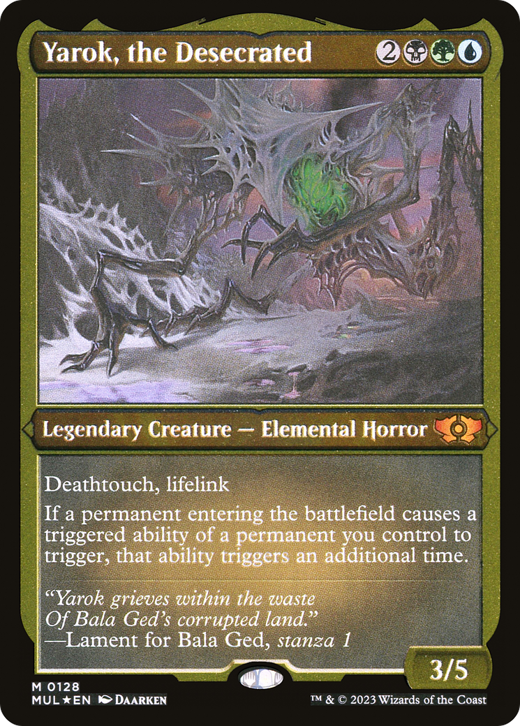 Image of Yarok, the Desecrated (Foil Etched) (MUL-128) - Multiverse Legends Foil