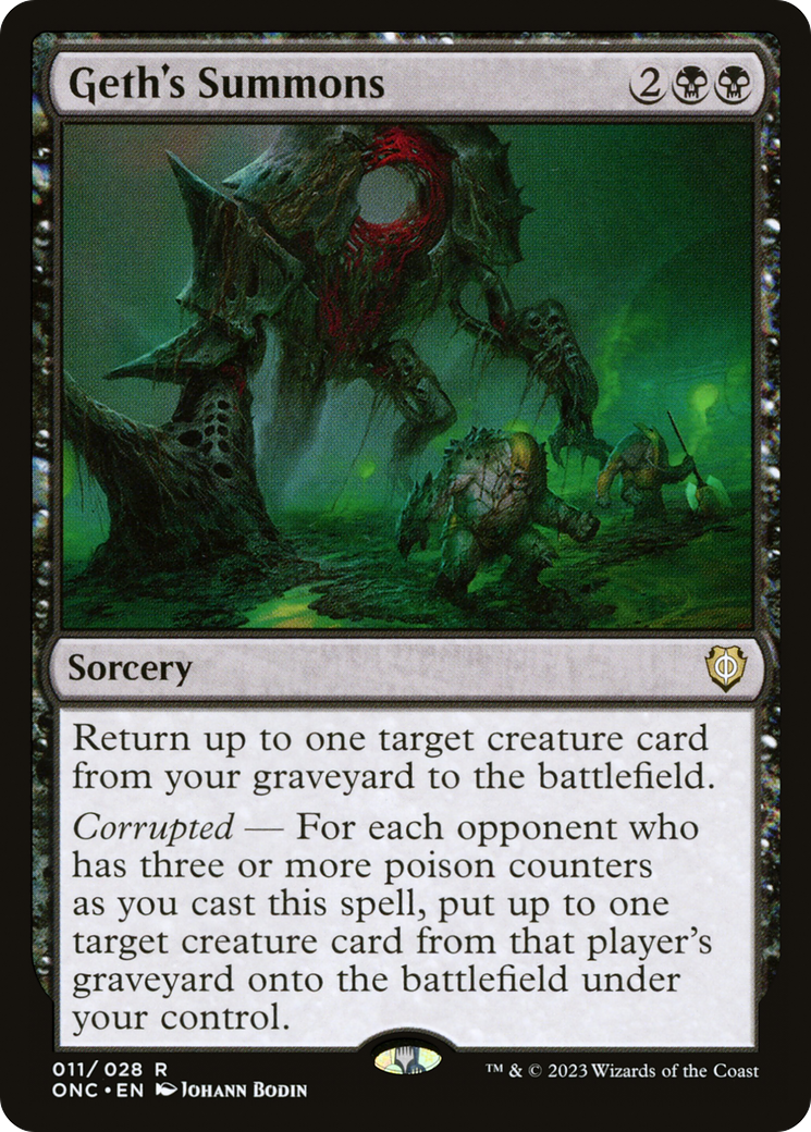 Image of Geth's Summons (ONC-011) - Phyrexia: All Will Be One Commander