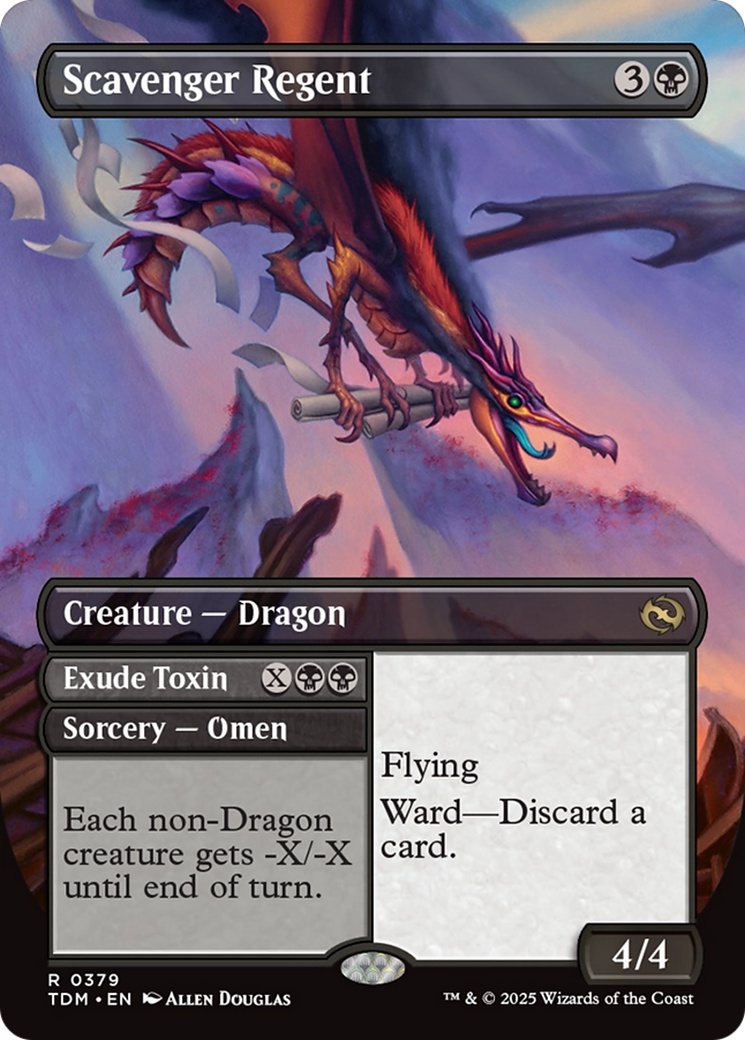 Image of Scavenger Regent (Borderless) (TDM-379) - Tarkir: Dragonstorm (Borderless) Foil