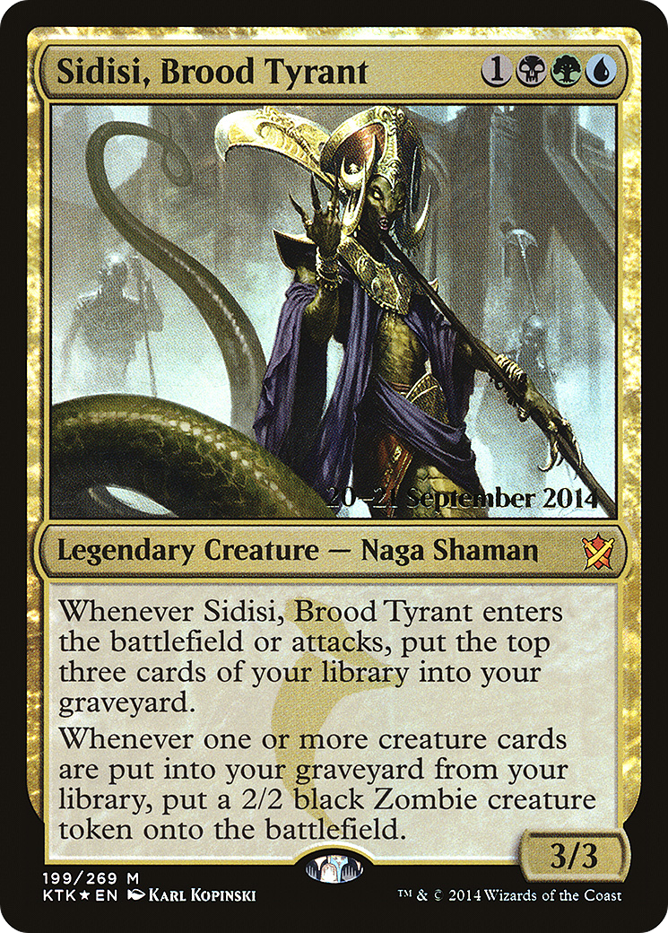 Image of Sidisi, Brood Tyrant (PRE-199) - Khans of Tarkir Promos Foil