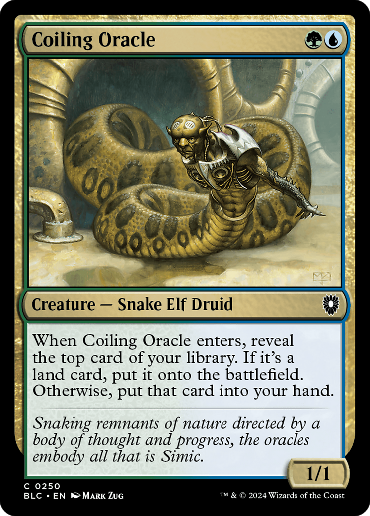 Image of Coiling Oracle (BLC-250) - Bloomburrow Commander